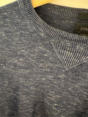 J. Crew Blue Heather Crewneck Sweater